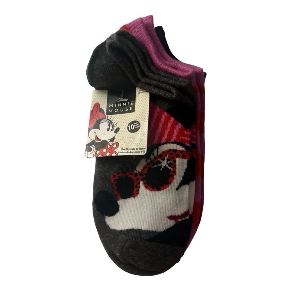 Disney Minnie Mouse Socks 10-Pair Pack‎ Novelty Size 4-10